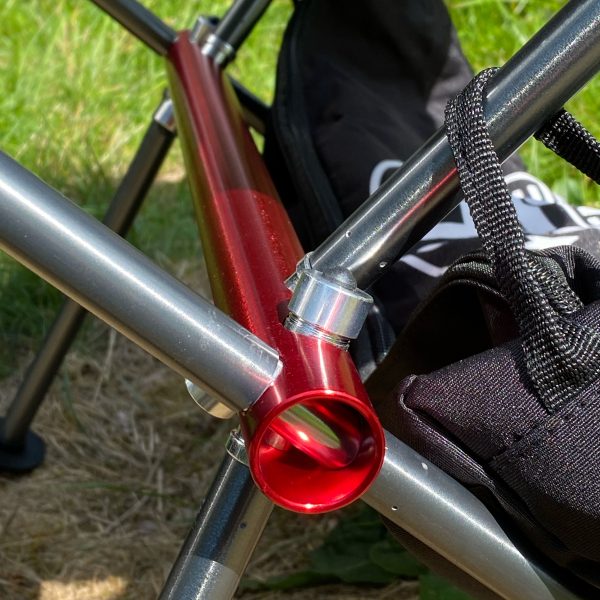 Detailaufnahme vom Campingstuhl-Klappmechanismus