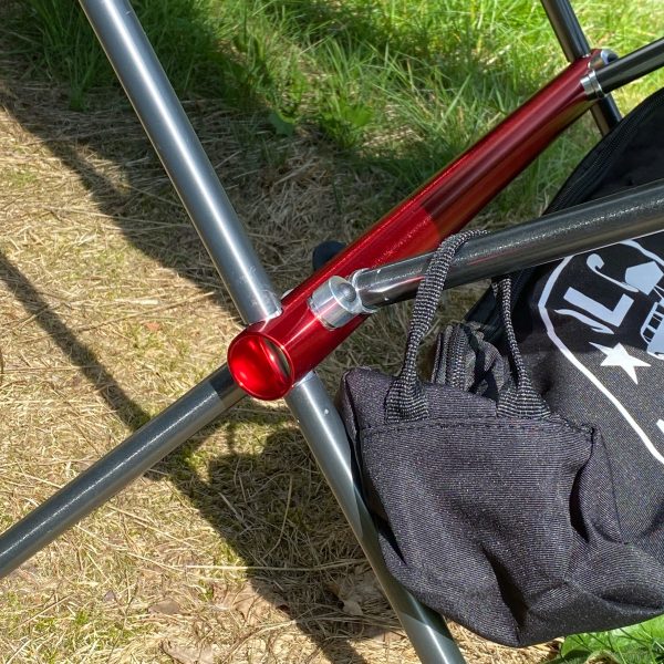 Detailaufnahme vom Campingstuhl-Klappmechanismus