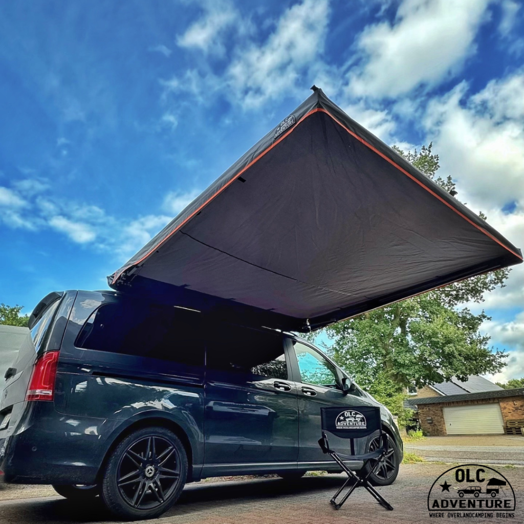 „Volksmarkise“ Seitenmarkise freitragend 2,5 m – Schnäppchen