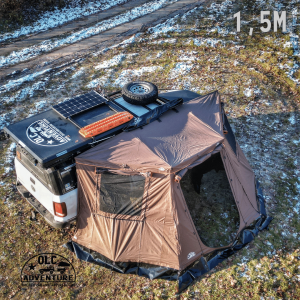 Seitenwandset 180° Markise 1,5m braun